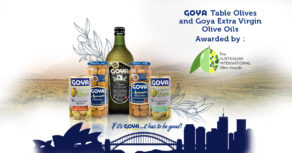 Goya Olive Oils and Table Olives, awarded by the Australian International Olive Awards