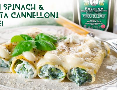 vegan spinach and ricotta cheese-canelones de espinaca