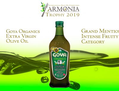 Chamber of Commerce of Parma has awarded Goya Organics with a Grand Mention in XIII International Olive Oil Competition ARMONIA
